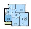Сдам 3-комнатную квартиру в Москве, м. Строгино, Таллинская ул. 26, 81.4 м²