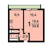 Сдам 1-комнатную квартиру в Москве, м. Нагорная, Нагорная ул. 23к2, 35.1 м²