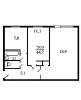 Сдам 2-комнатную квартиру в Москве, м. Выхино, Ташкентская ул. 10к2, 44 м²