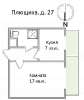 Сдам 1-комнатную квартиру в Москве, м. Киевская, ул. Плющиха 27, 30 м²