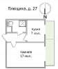 Сдам 1-комнатную квартиру в Москве, м. Киевская, ул. Плющиха 27, 30 м²